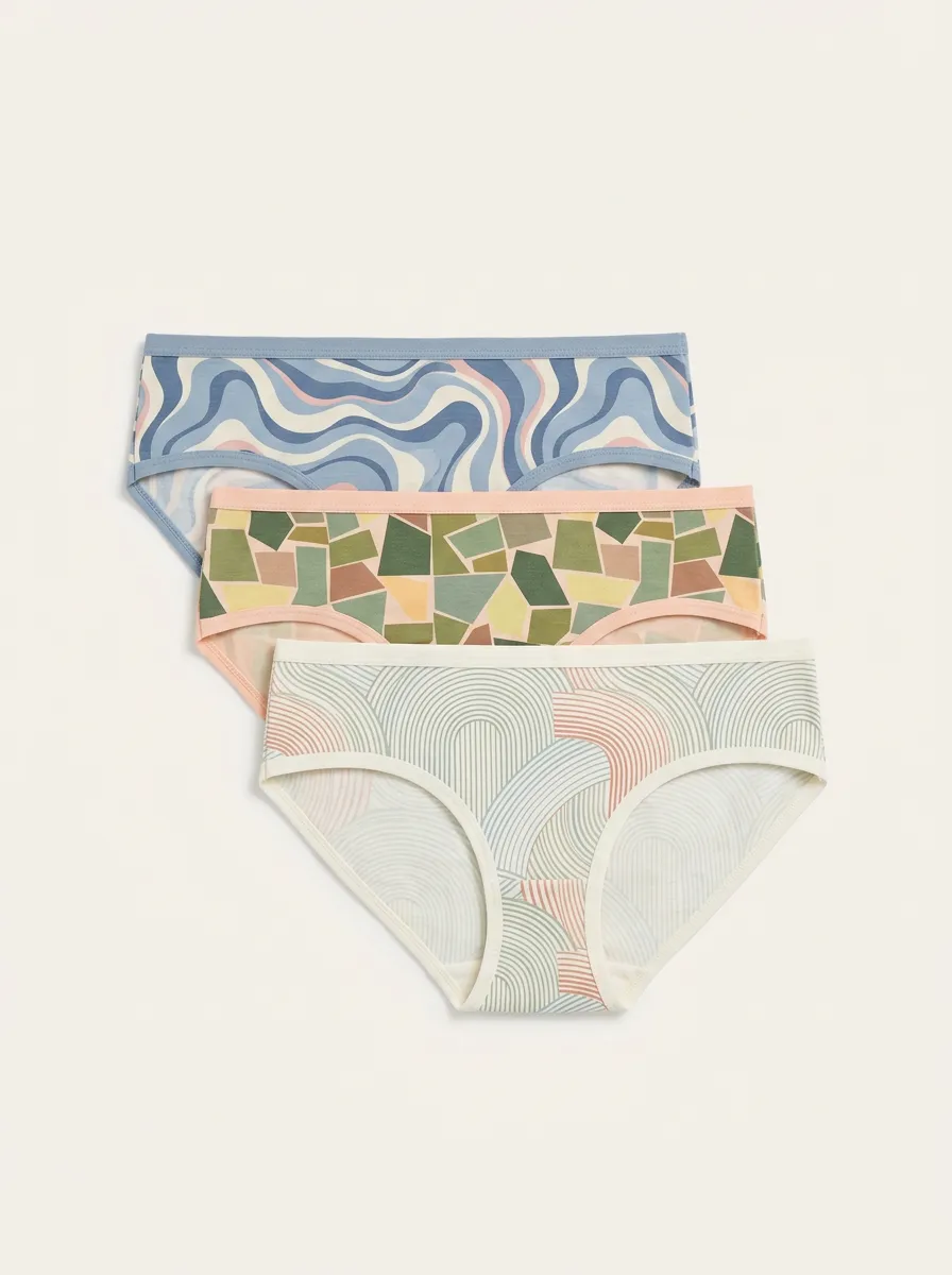 Women's Geometric Print 3-Pack Briefs