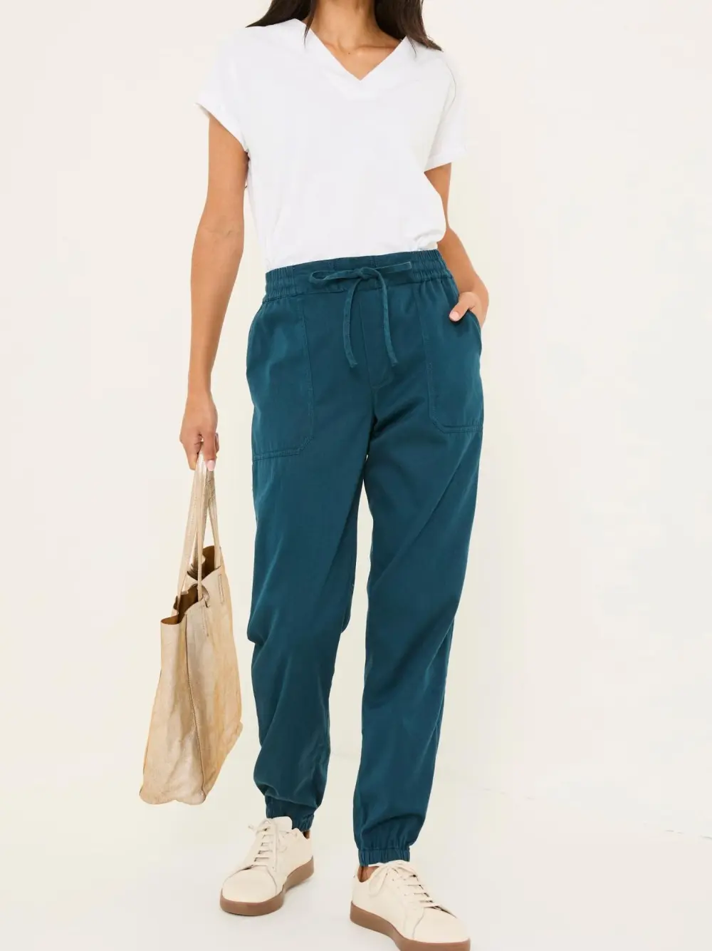 Lyme Teal Blue Cuffed Joggers