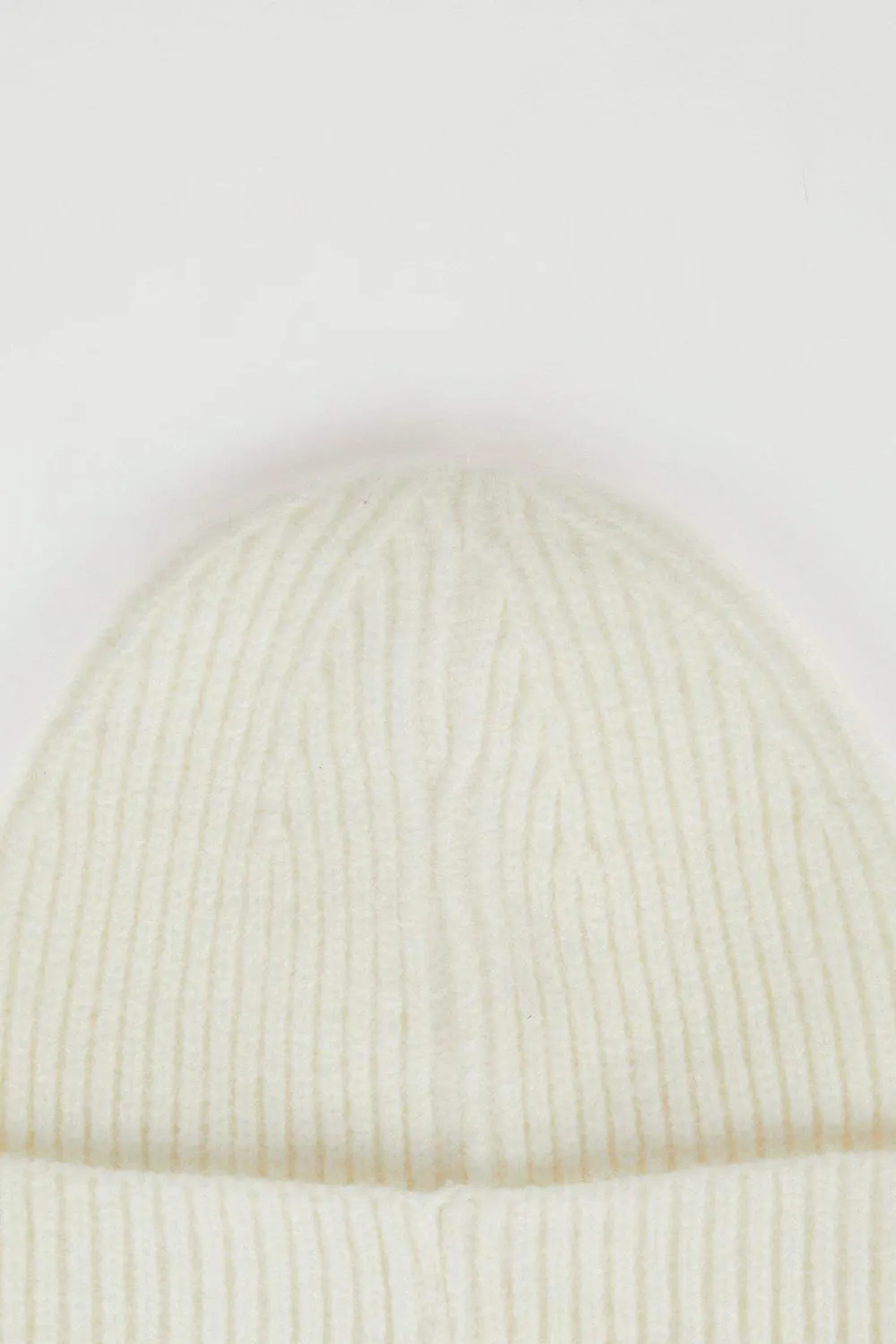 Warm Skin-Friendly White Knitted Cap