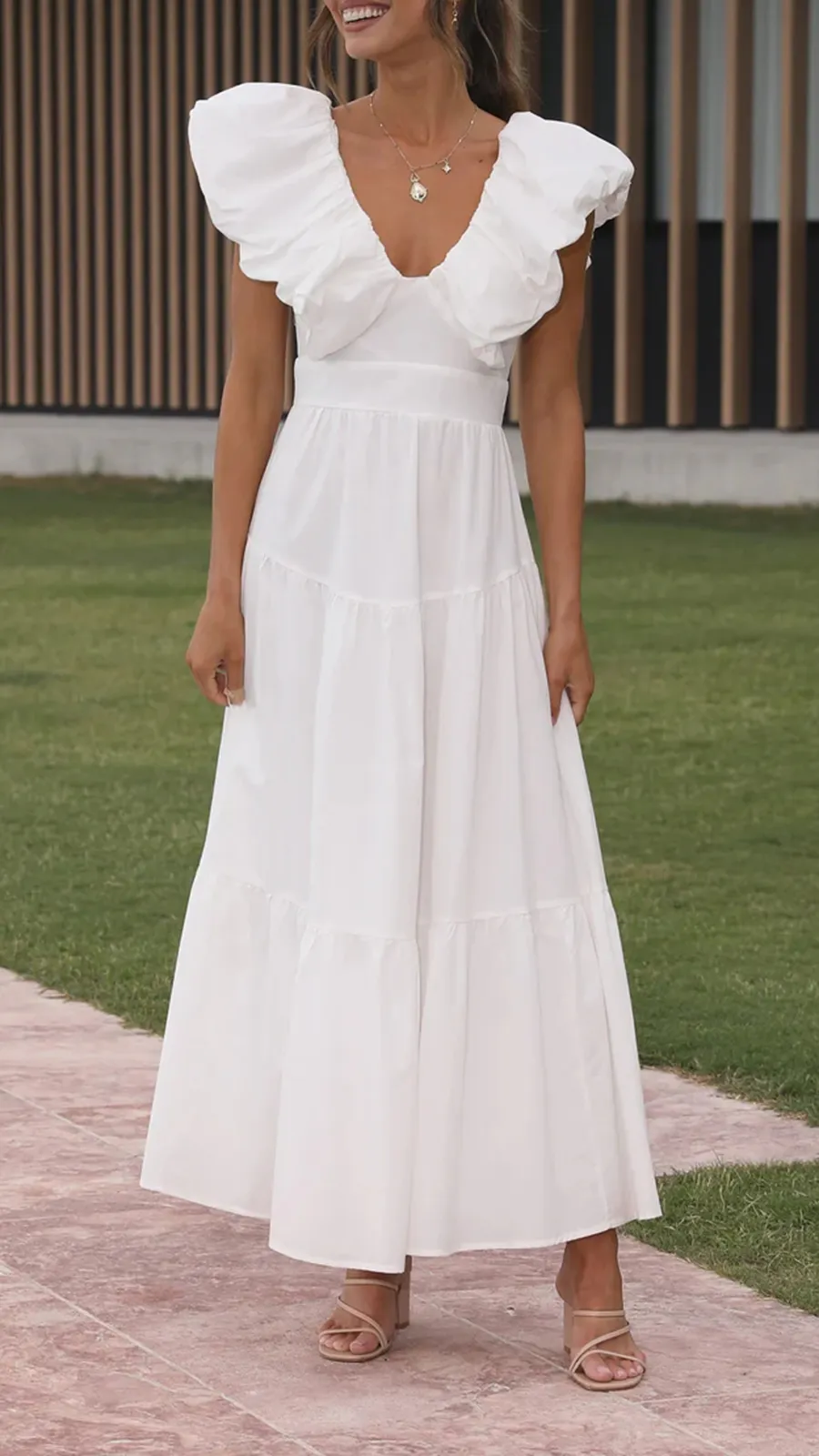 Fluffy Ruffle Tiered Dress