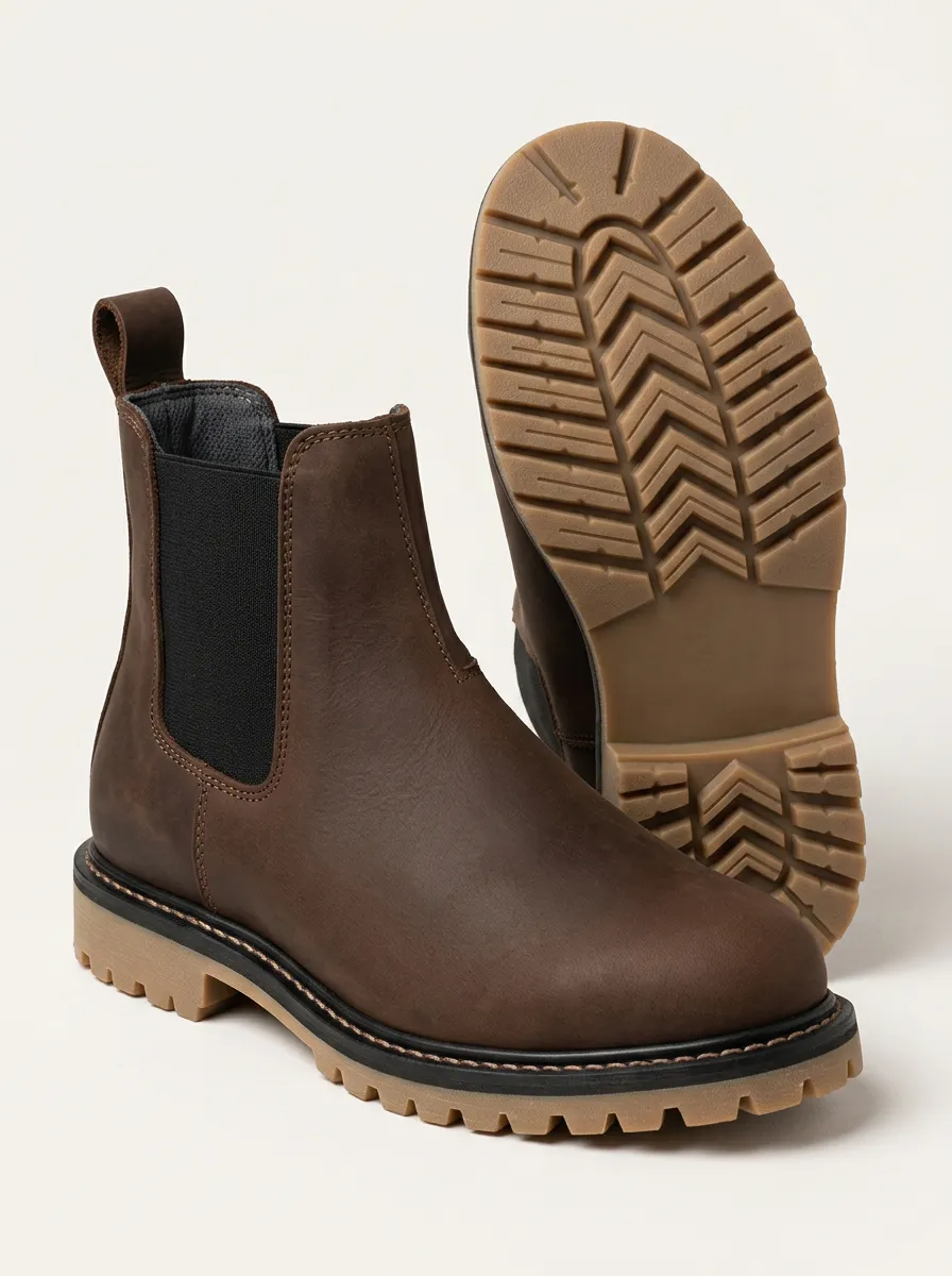 Unisex Chelsea Lug Sole Work Boots