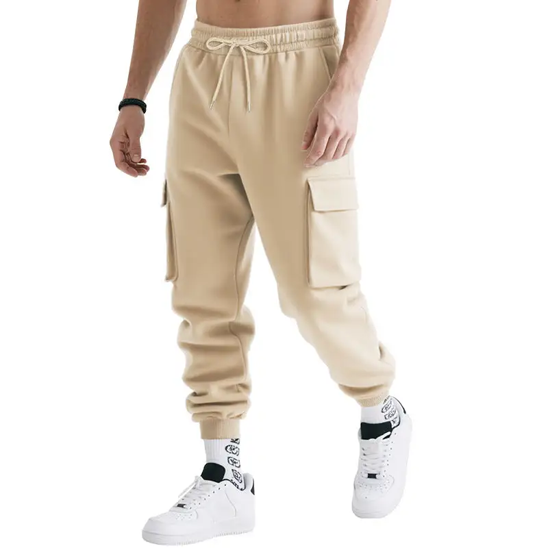 Men's Cargo Jogger Pants Pockets Waistband Cargo Pants