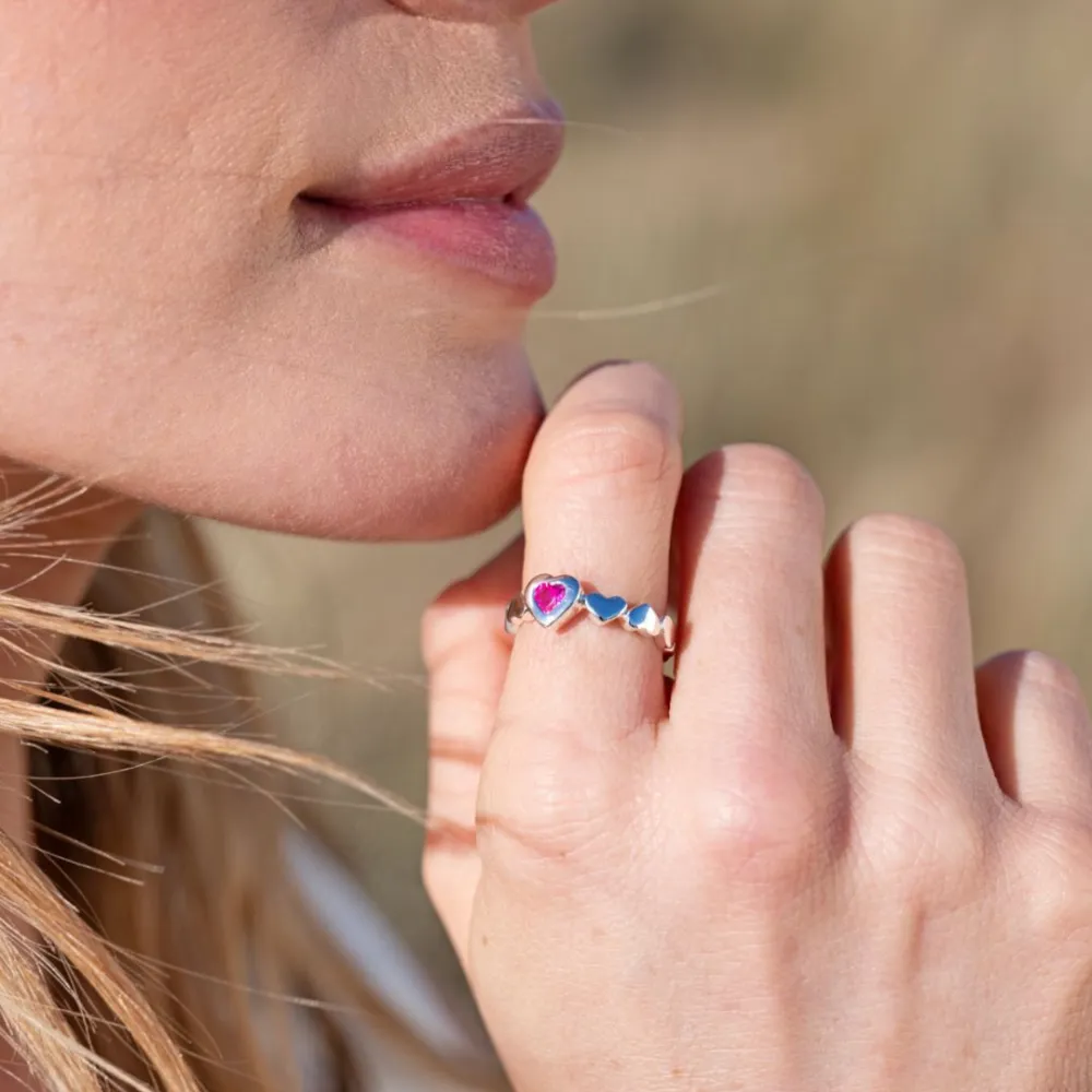 Heart Cubic Zirconia Dainty Ring