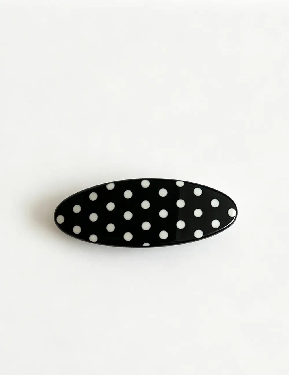 Acetate Polka Dot Oval Hair Clip