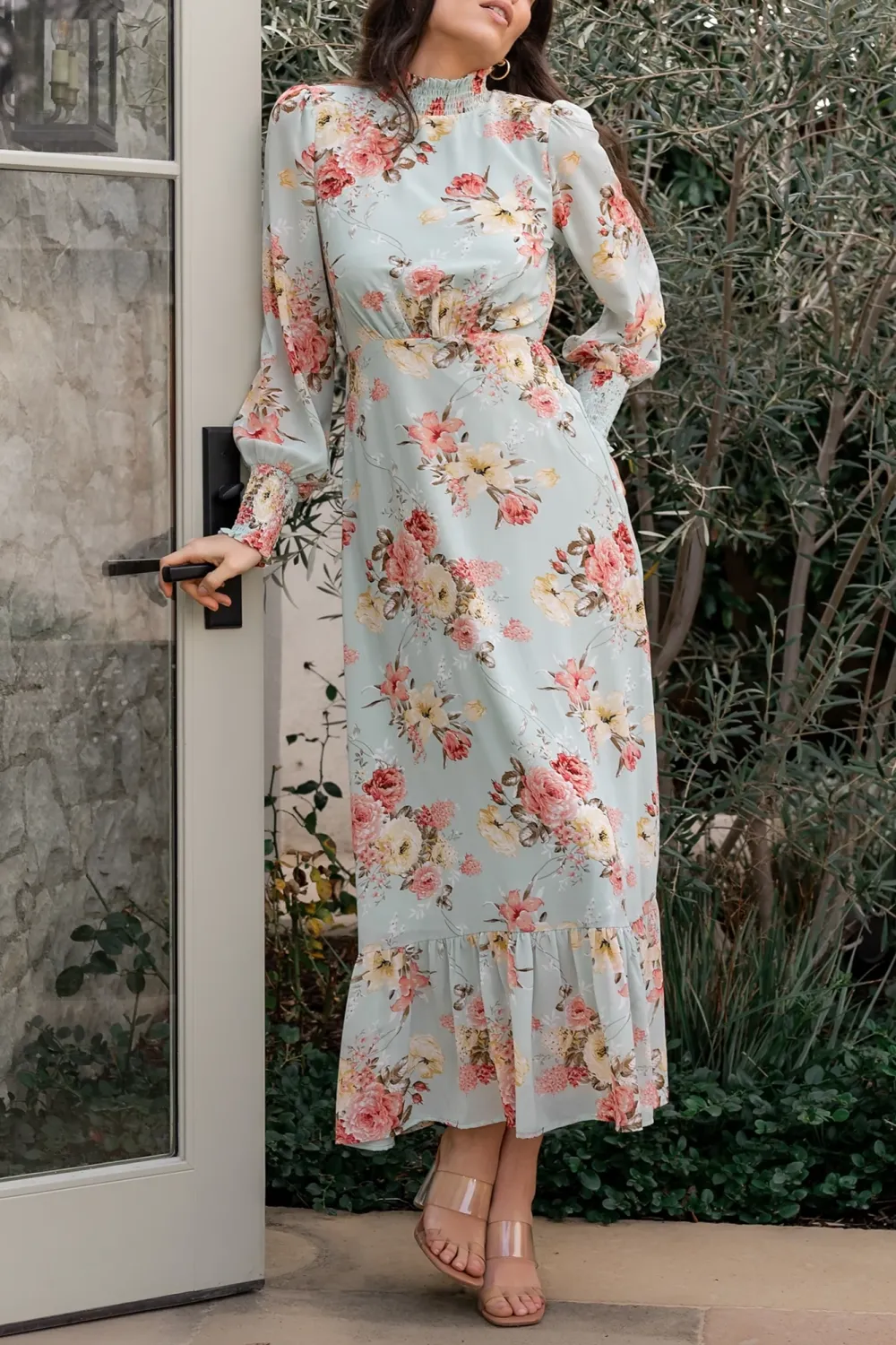 High Neck Temperament Comfortable High Waist  Dress