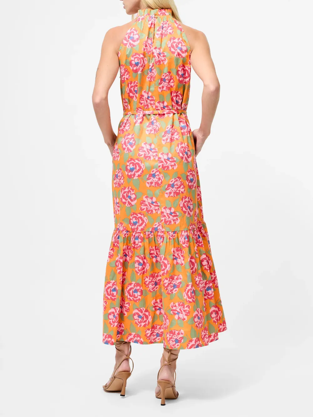 Halter Neck Casual Playful Floral Dress