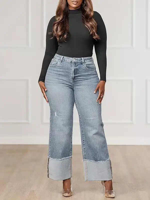 High Waist Seamed Jeans