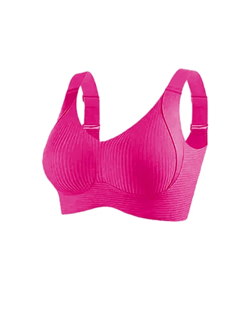 4PACK-Women's Solid Color Four RowsAdjustable Wireless Bras