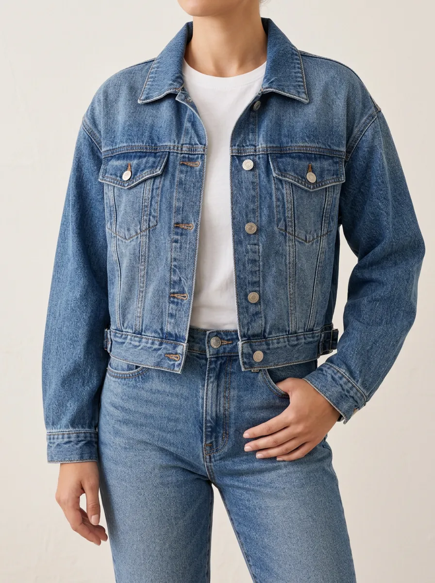 Button Front Women's Denim Jacket