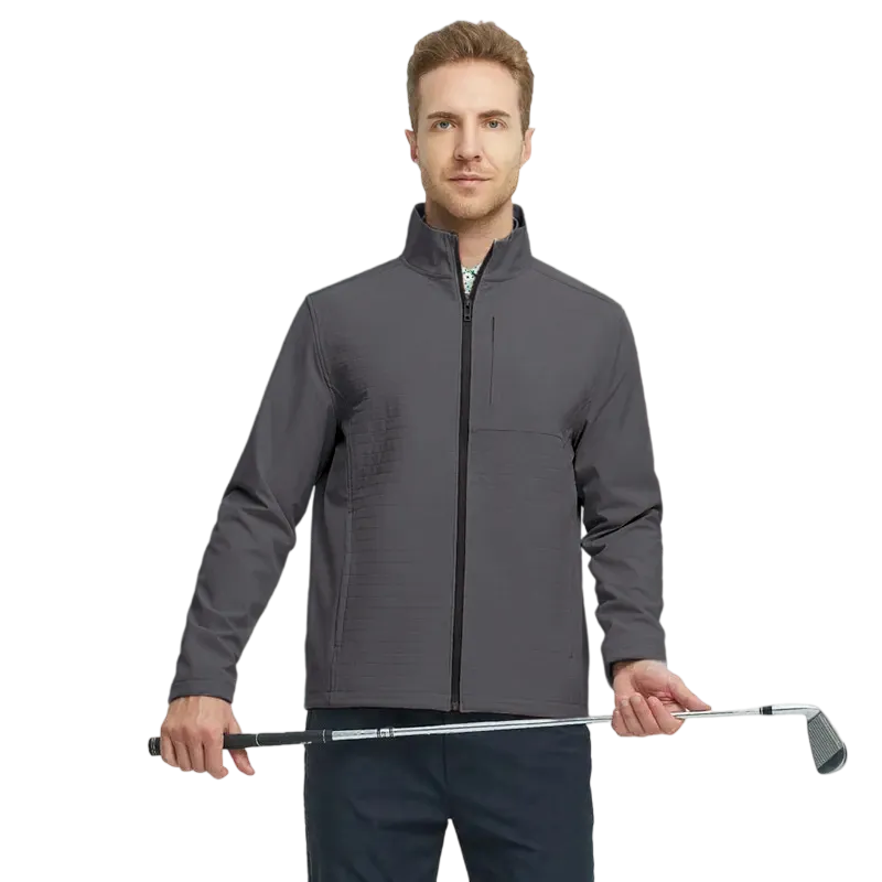 Men's Golf Windbreaker Jacket, Waterproof Windproof Performance Outerwear, Lightweight Warm Multifunctional Jacket for Outdoor Sports