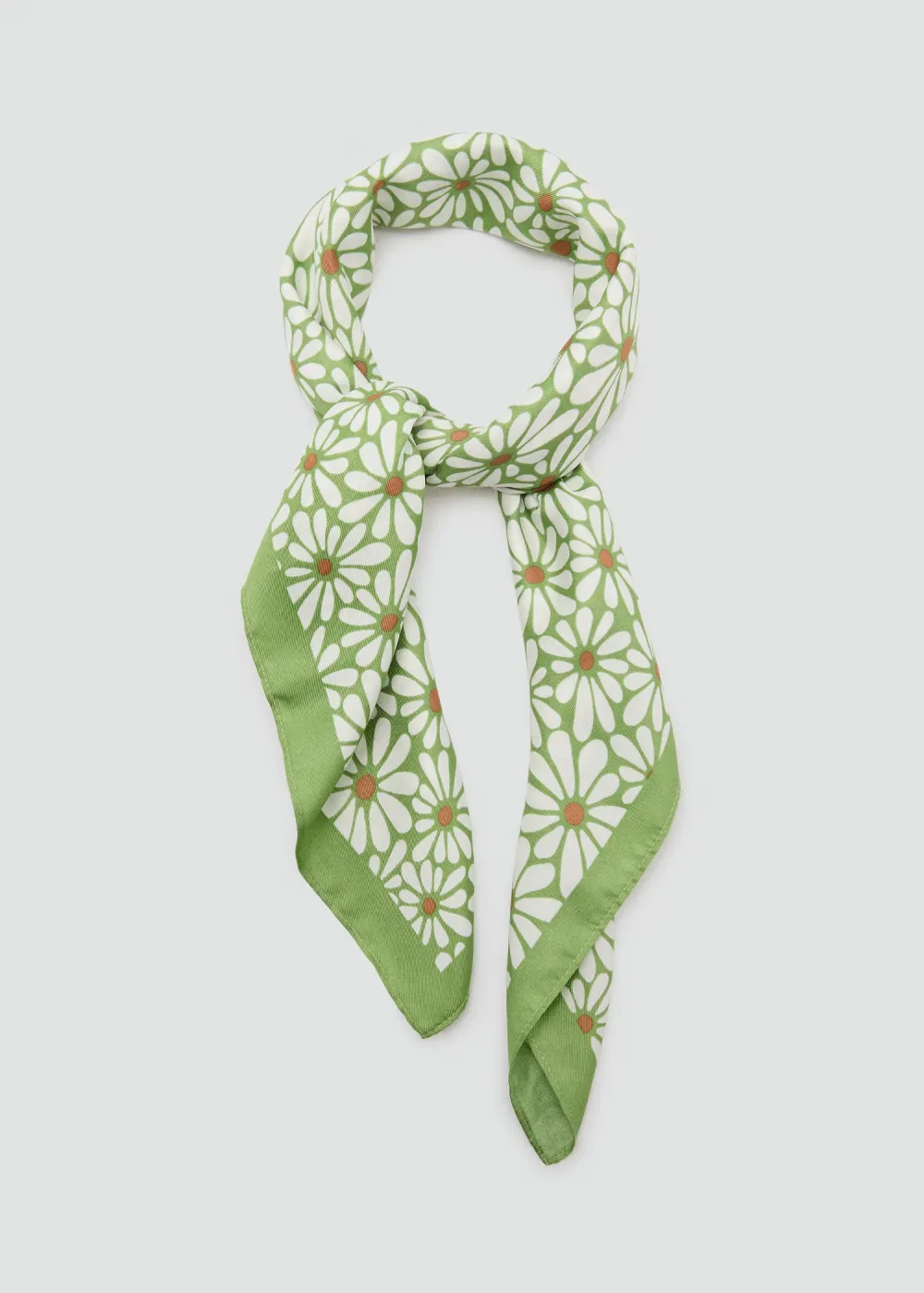 Casual Style Green Flower Scarf