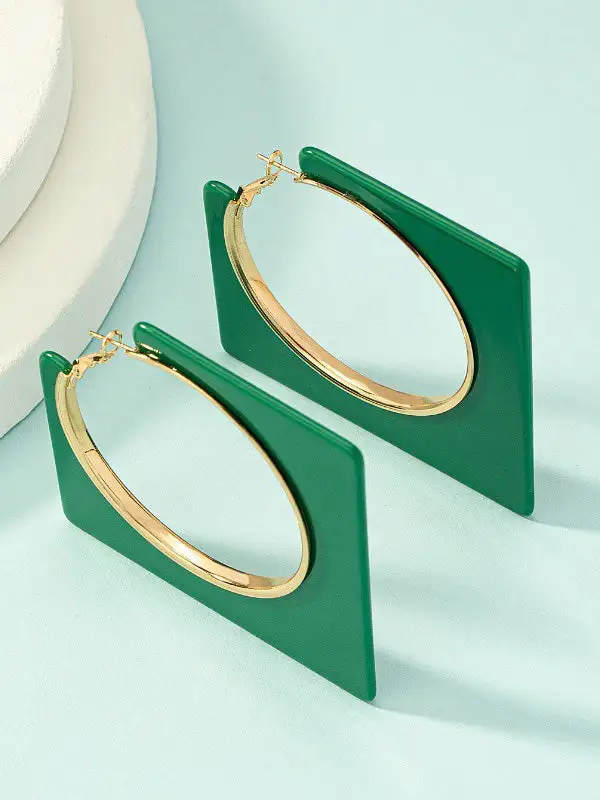 Streamlined Openwork Drop Earrings