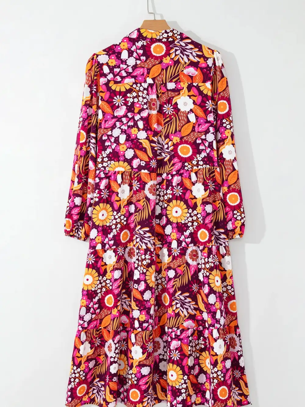 Floral Printed Pocketed Midi Dress