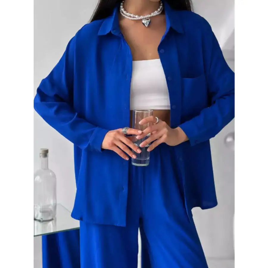 Button Down Shirt and Pants Set