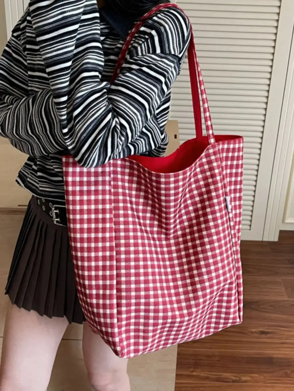 Plaid Tote Bag