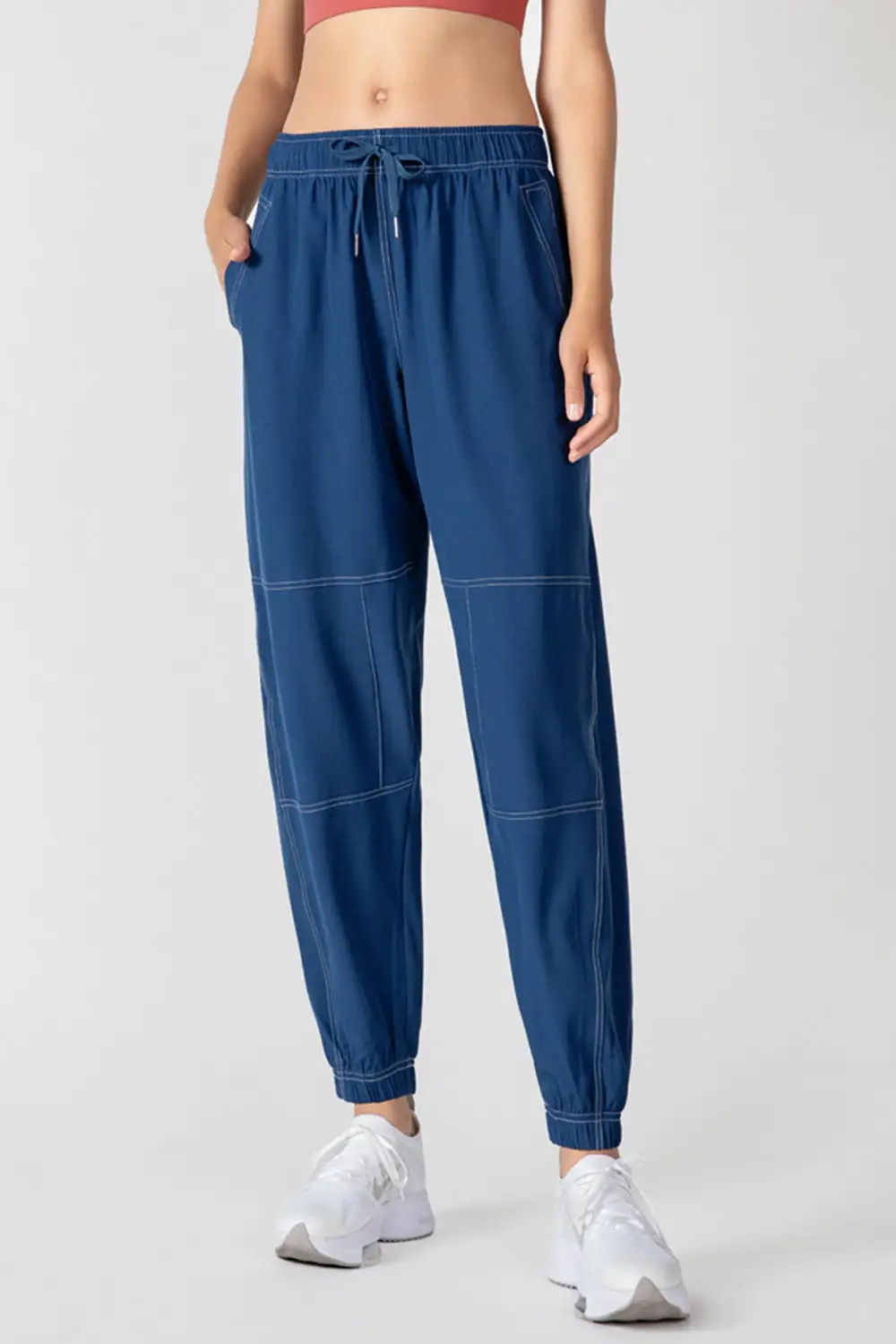 Drawstring Pocketed Jogger Pants