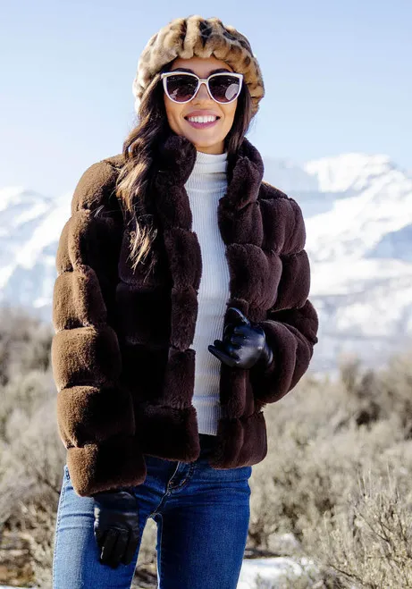 Chocolate Faux Fur Posh Jacket