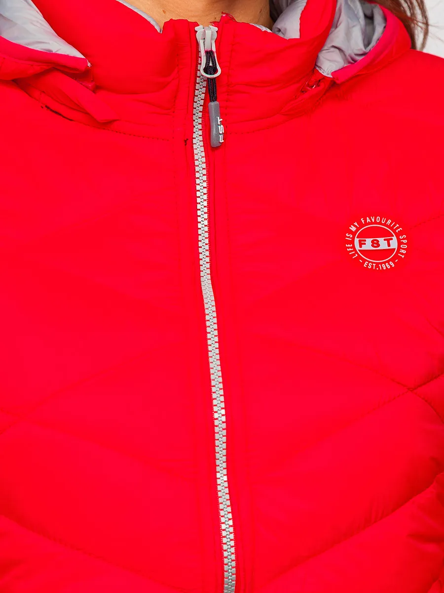 Pink women's winter jacket
