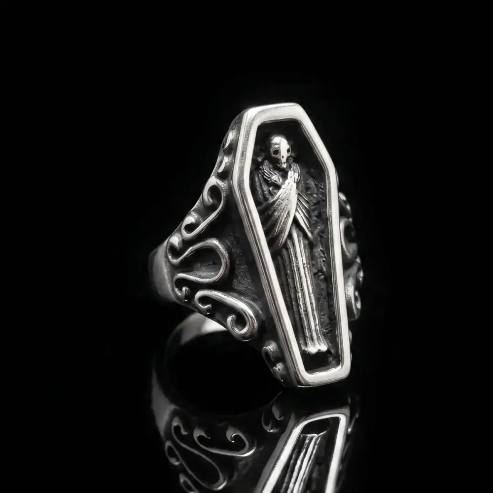 Men's Vampire Coffin Ring