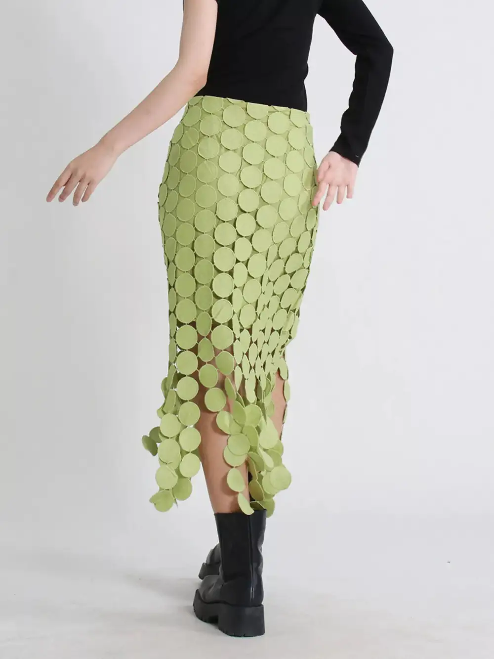 Balanced Fringe Midi Skirt