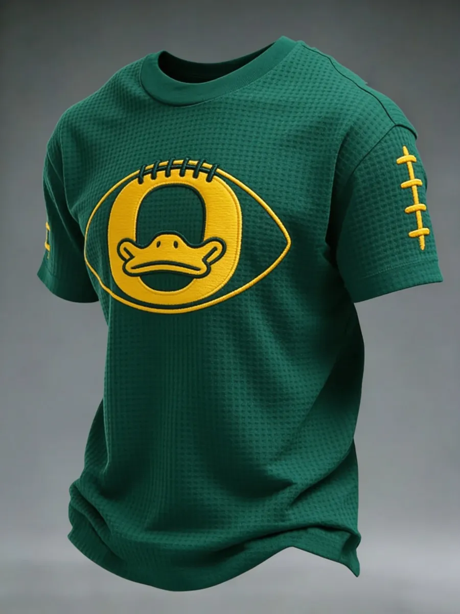 Men's Football Print Waffle T-Shirt