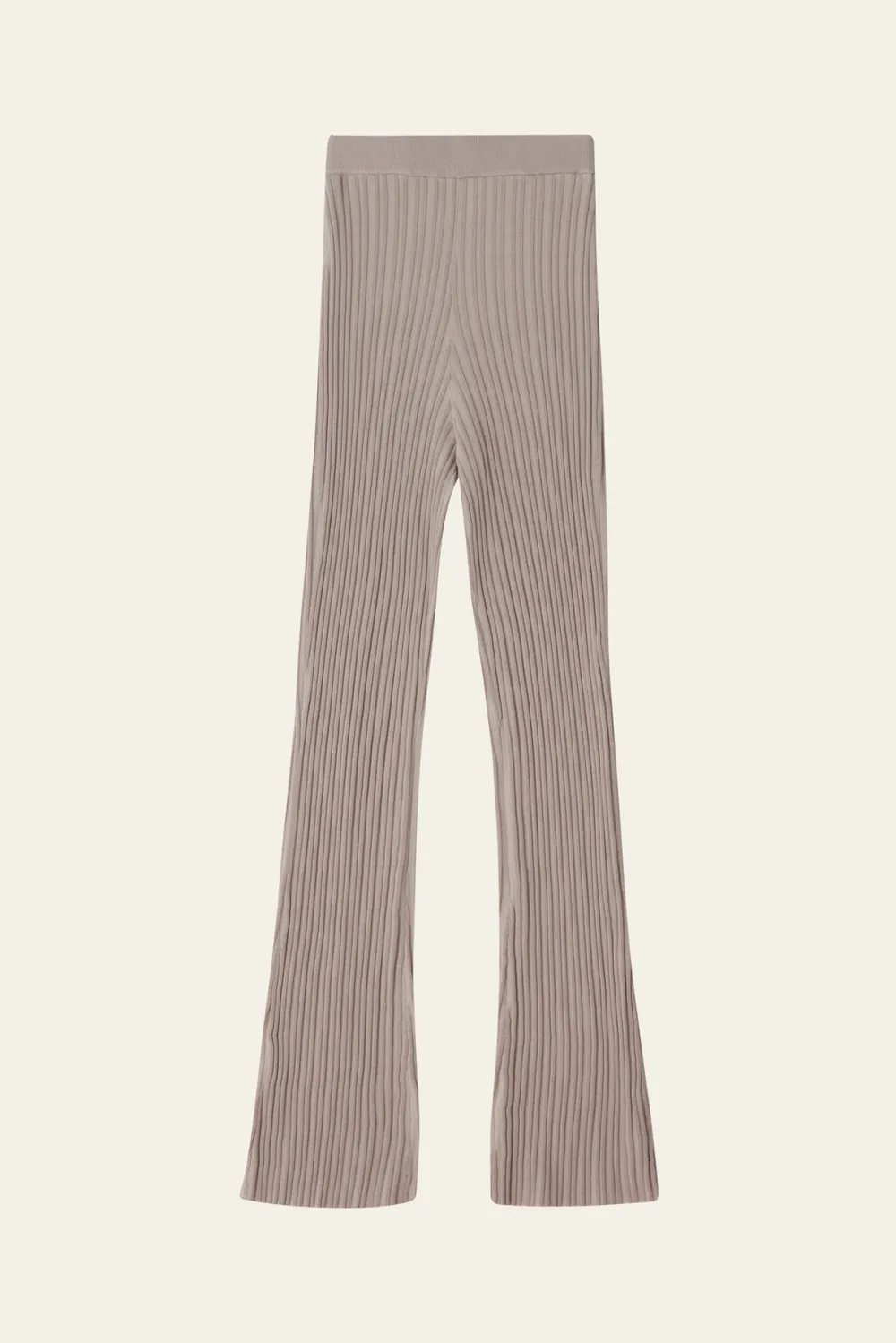 Rib Knitted Flared Trousers