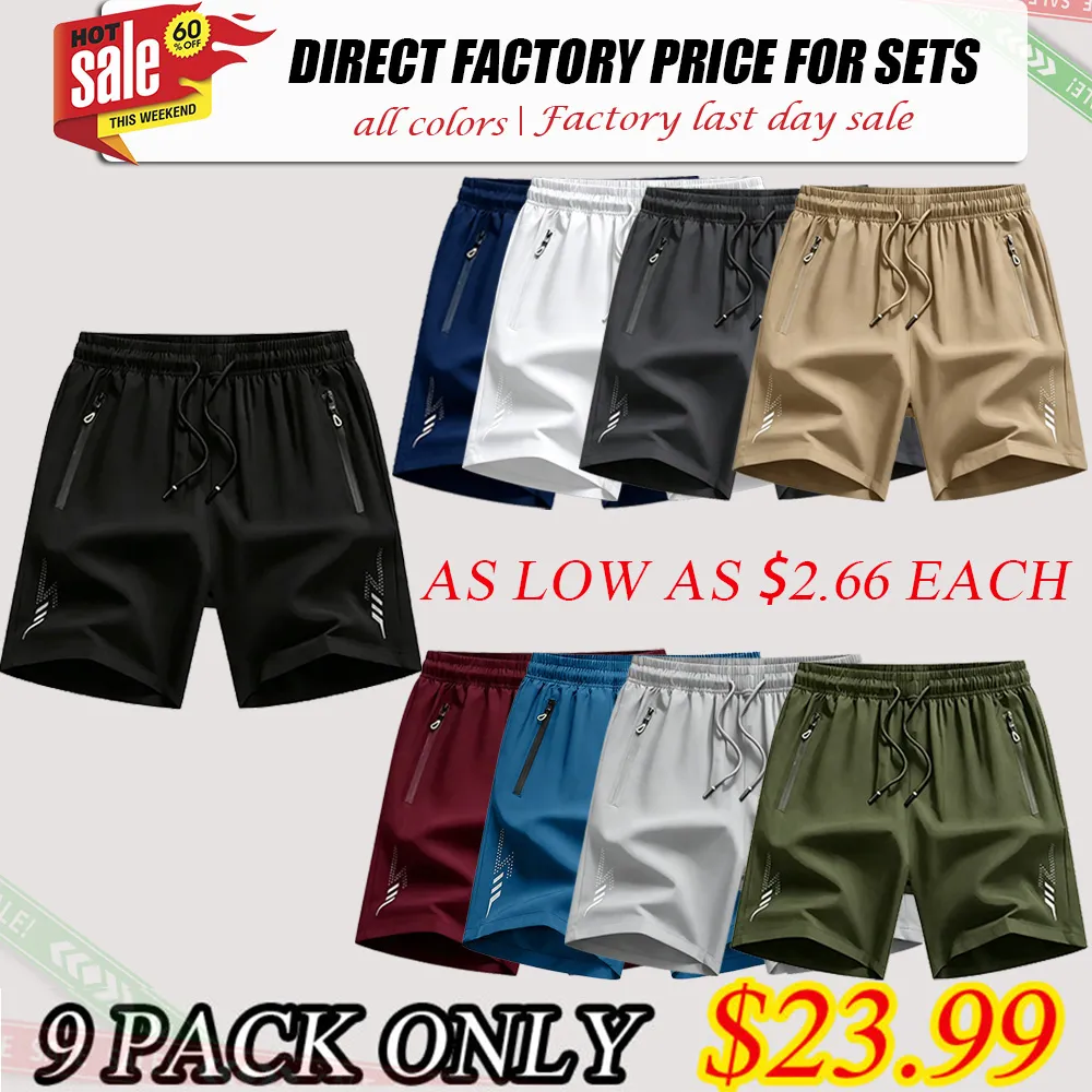 Men's 3pcs Lightweight Casual Comfy Shorts