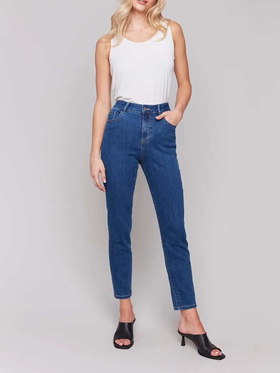 Soft Skin-Friendly Straight-Leg Slim Jeans