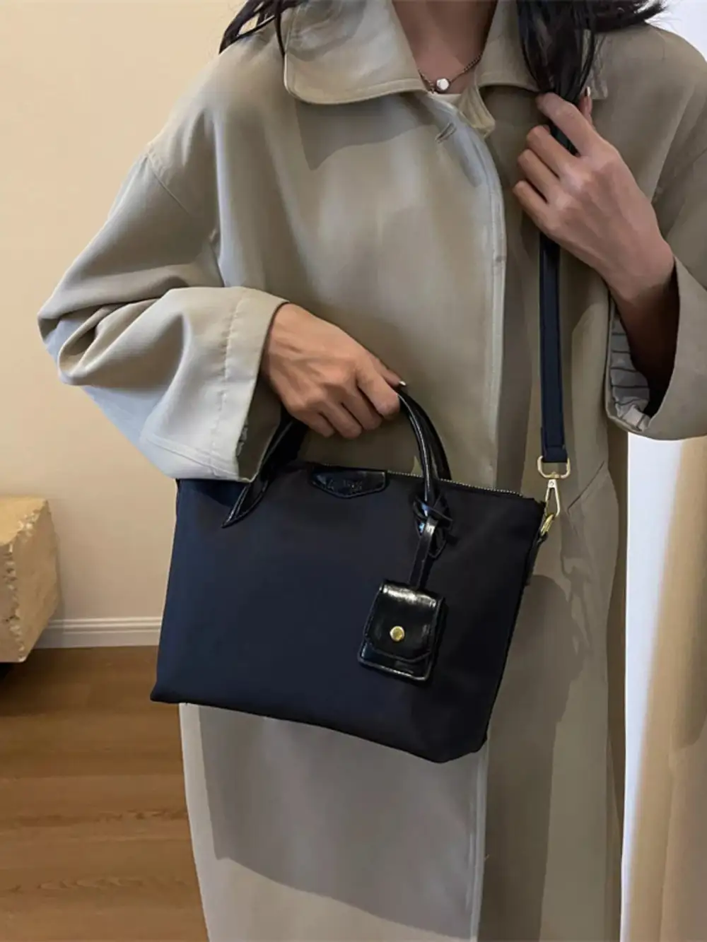 Structured Top Handle Crossbody Bag