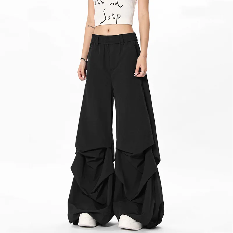 Pleated Parachute Pants