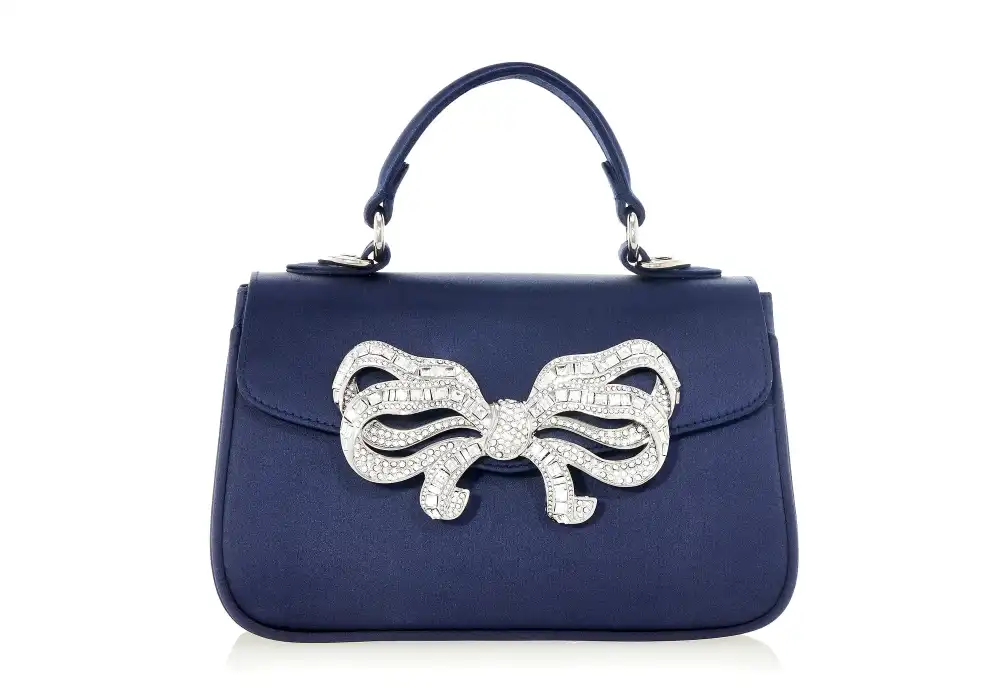 Textured Satin Top Handle Top Handle Bag