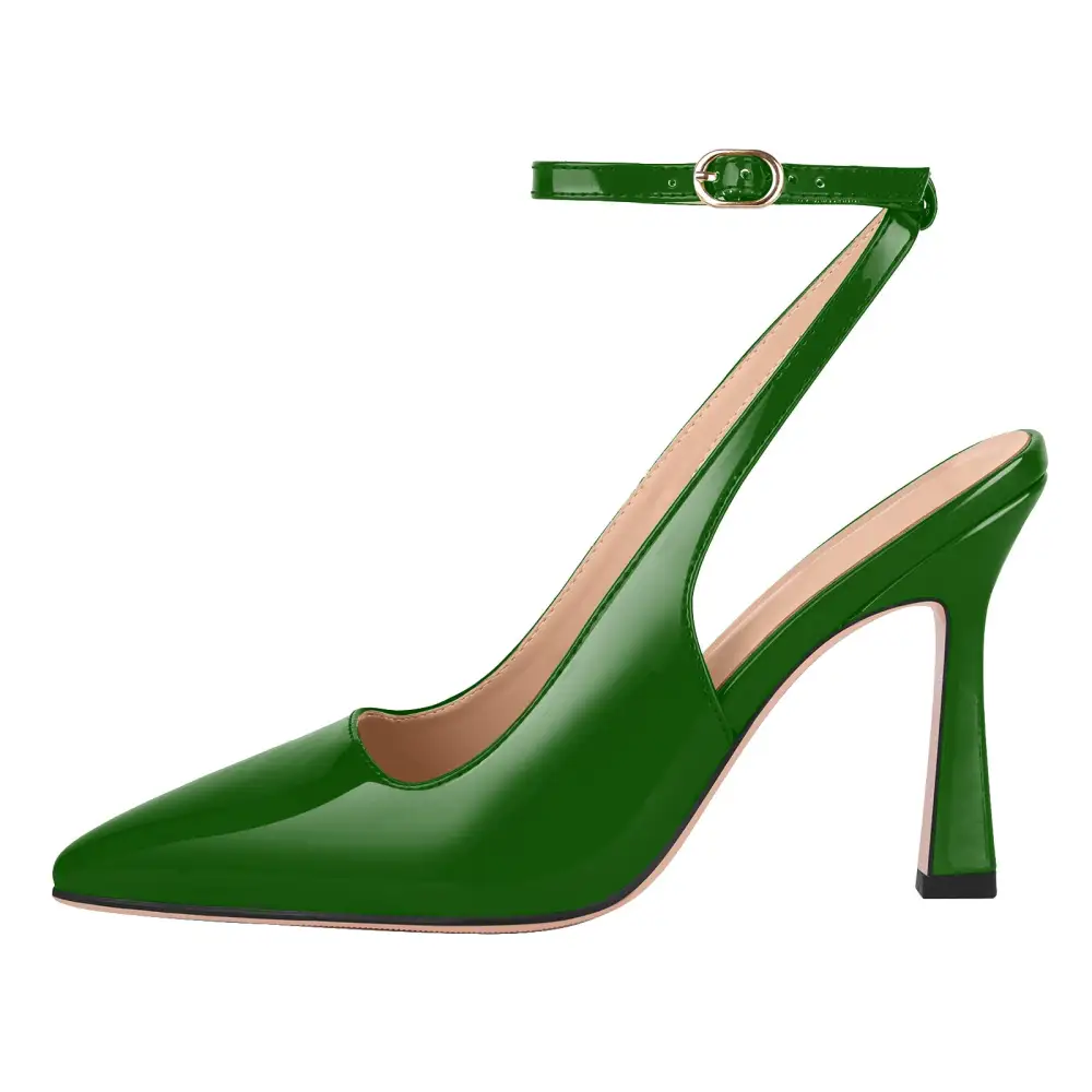 Elegant Pointed Toe Stiletto Ankle Strap Pumps
