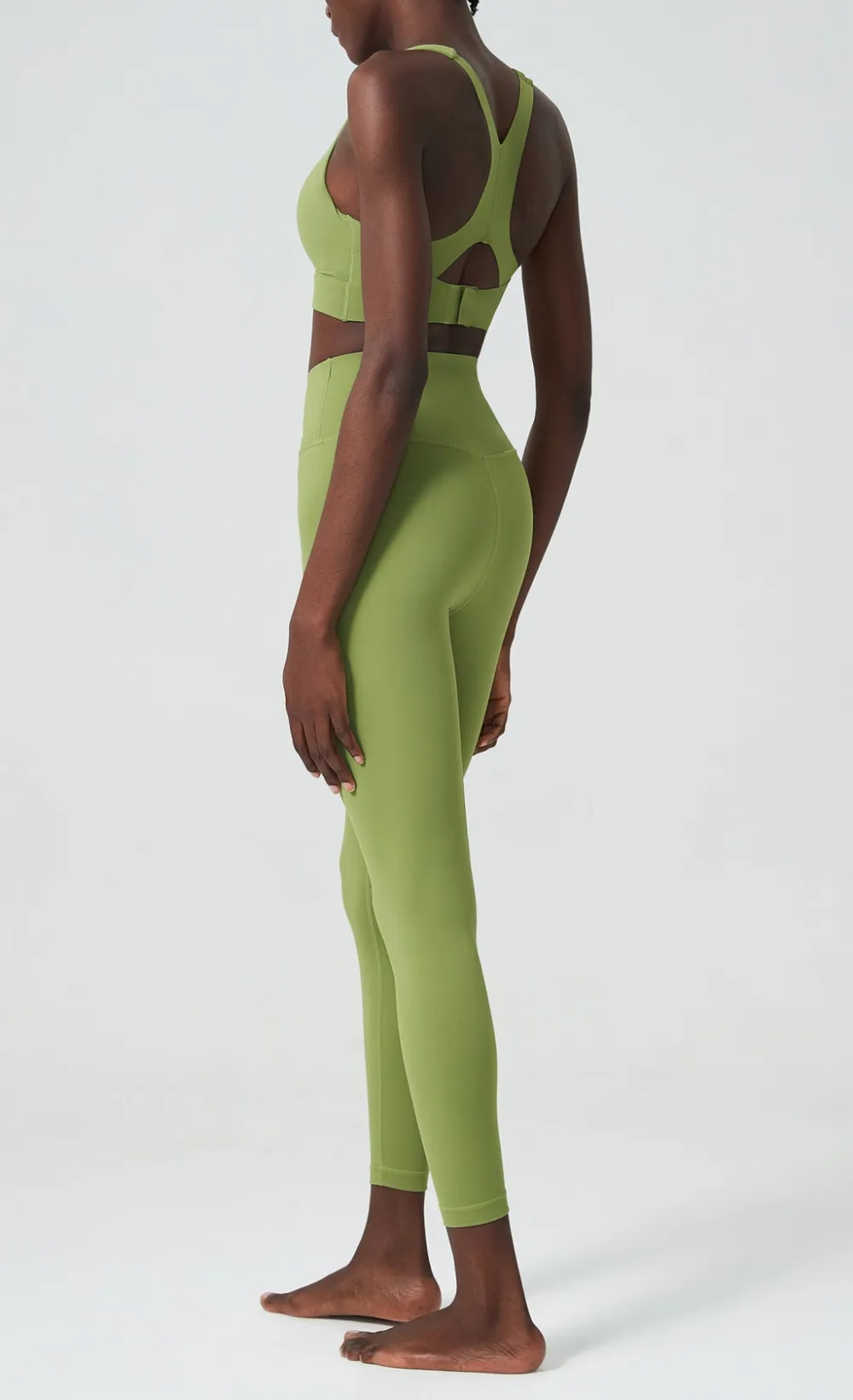 Cross-Back Sleeveless Bra and Leggings Active Set