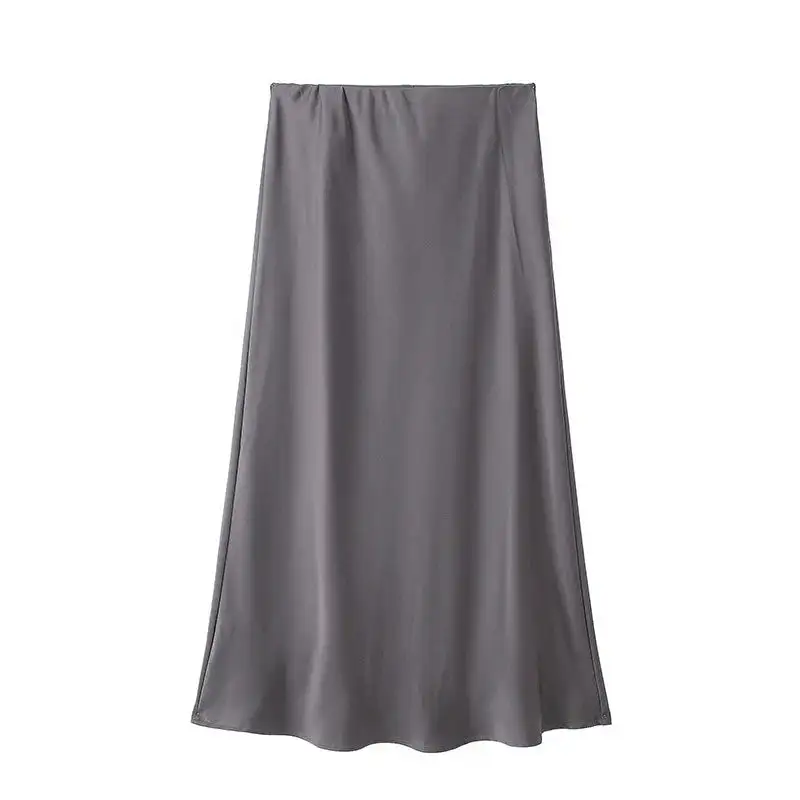 Everyday Satin Pencil High Waist Skirt
