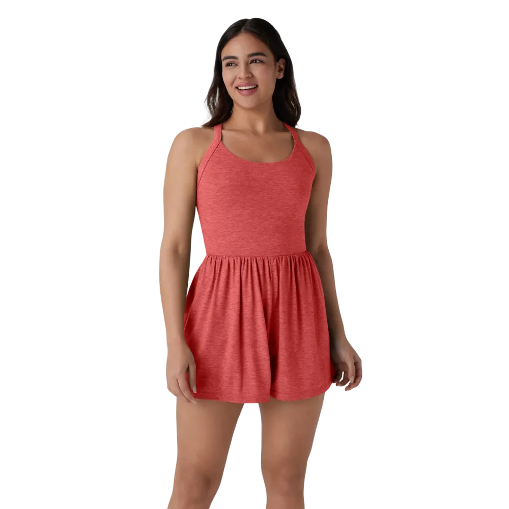 Women’s Backless Twisted Romper – 2-in-1 with Pocket