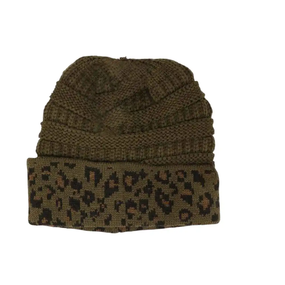 Leopard Print Matching Beanie