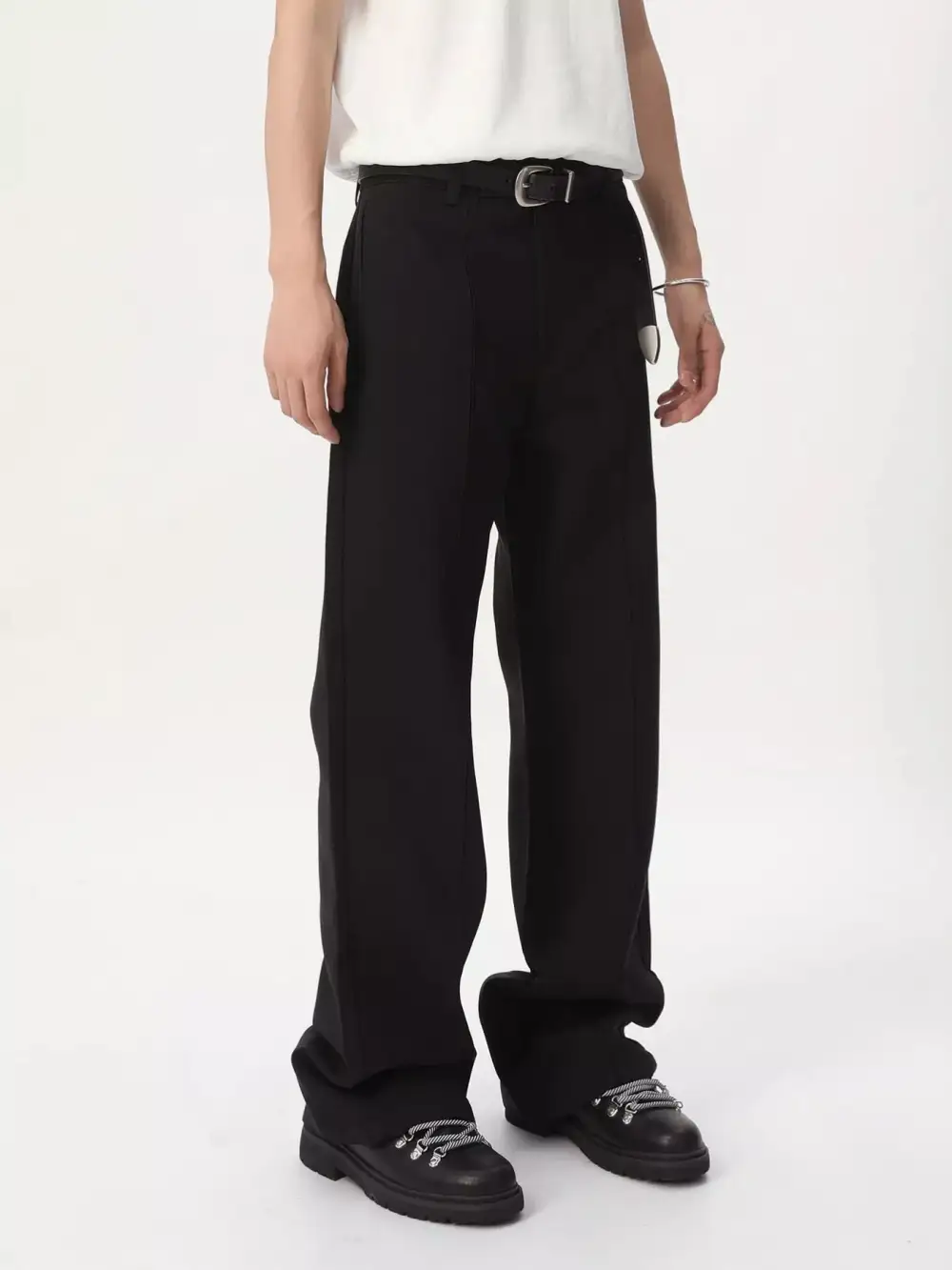 Refined Men's Wide Leg Casual Pants