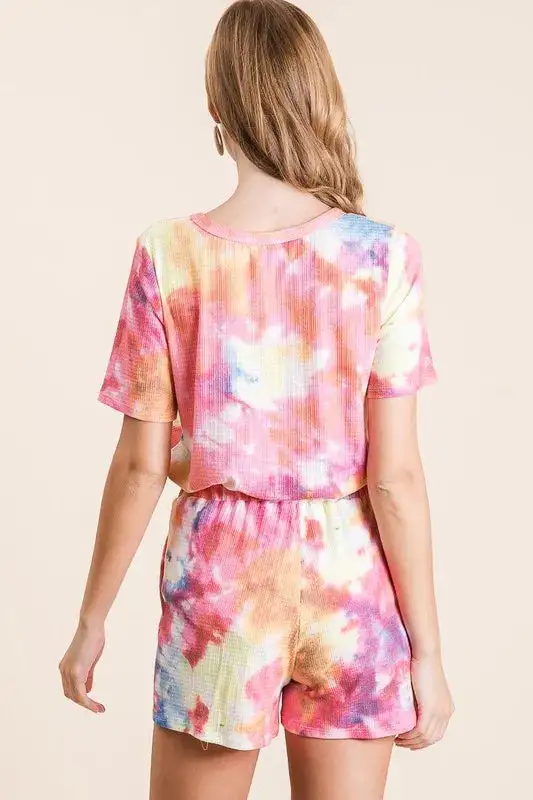 Easygoing Tie Dye French Terry Casual Shorts