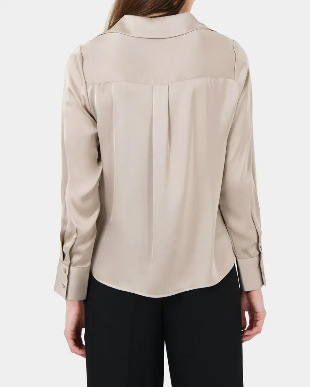 V-neck Satin Blouse