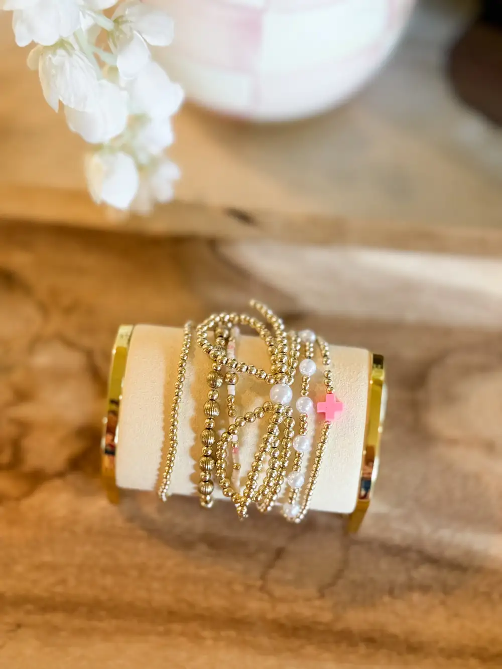 Bow Pearl Beaded Layered Necklace