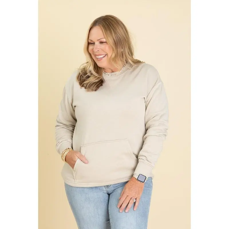 🔥Your Favorite Is Back! Pigment Dyed Cozy Campfire R-Neck Sweatshirt