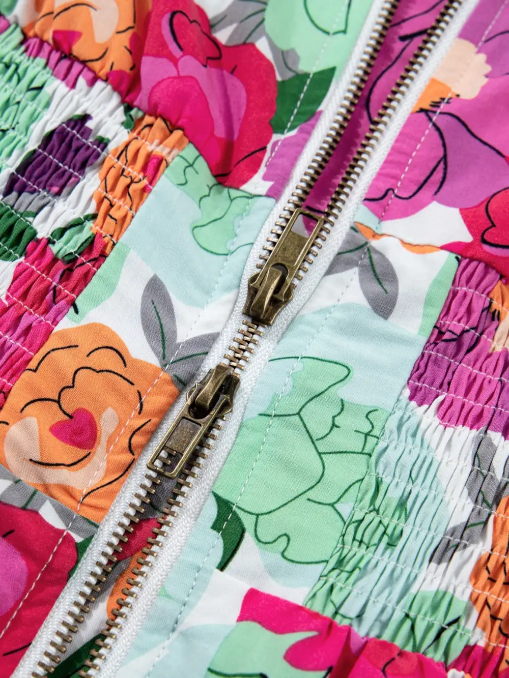 Polished Detail Floral Printed V Neck Dress