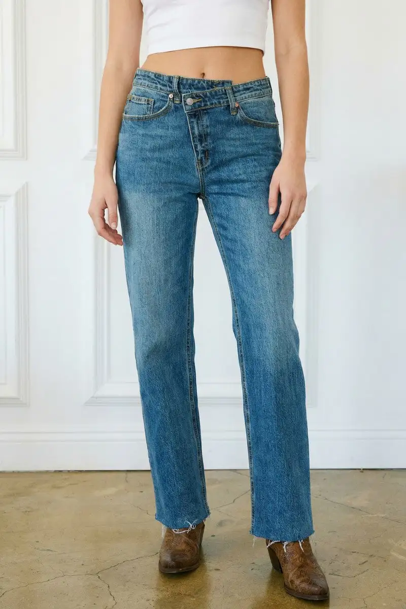 Everyday High Rise Straight Leg Relaxed Denim Jeans