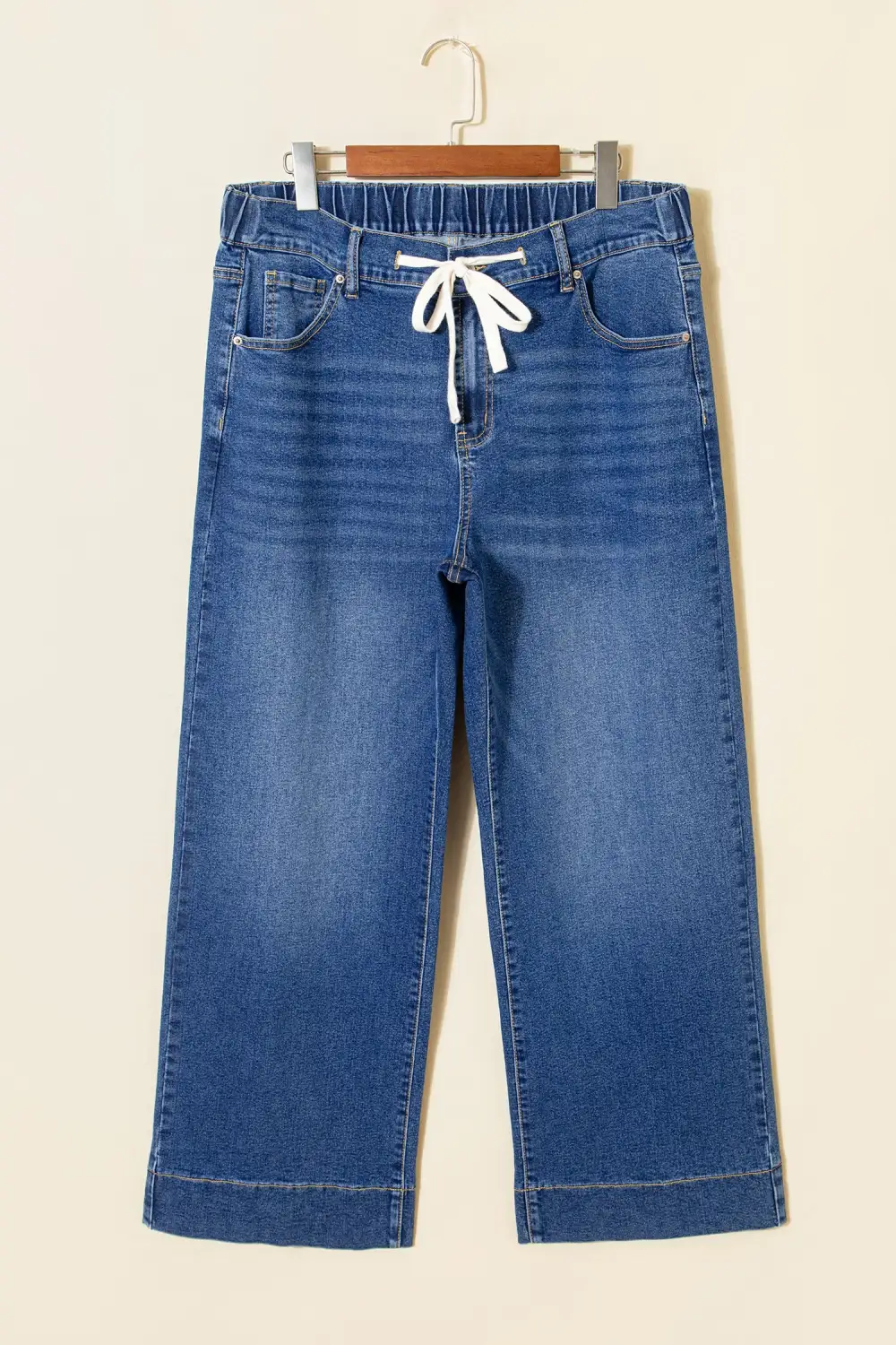 Utility Detail Natural Drape Denim Jeans