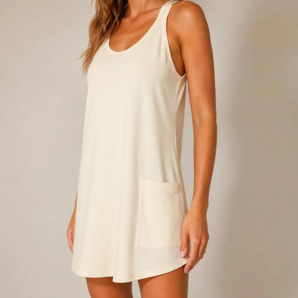 🔥Women's Casual Tank Dress with Built-in Shorts & Pockets