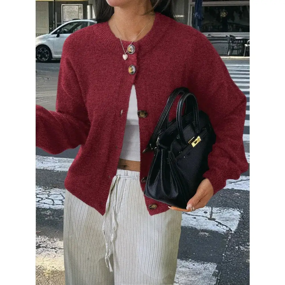 Medium-Length Cable Knit Jacket
