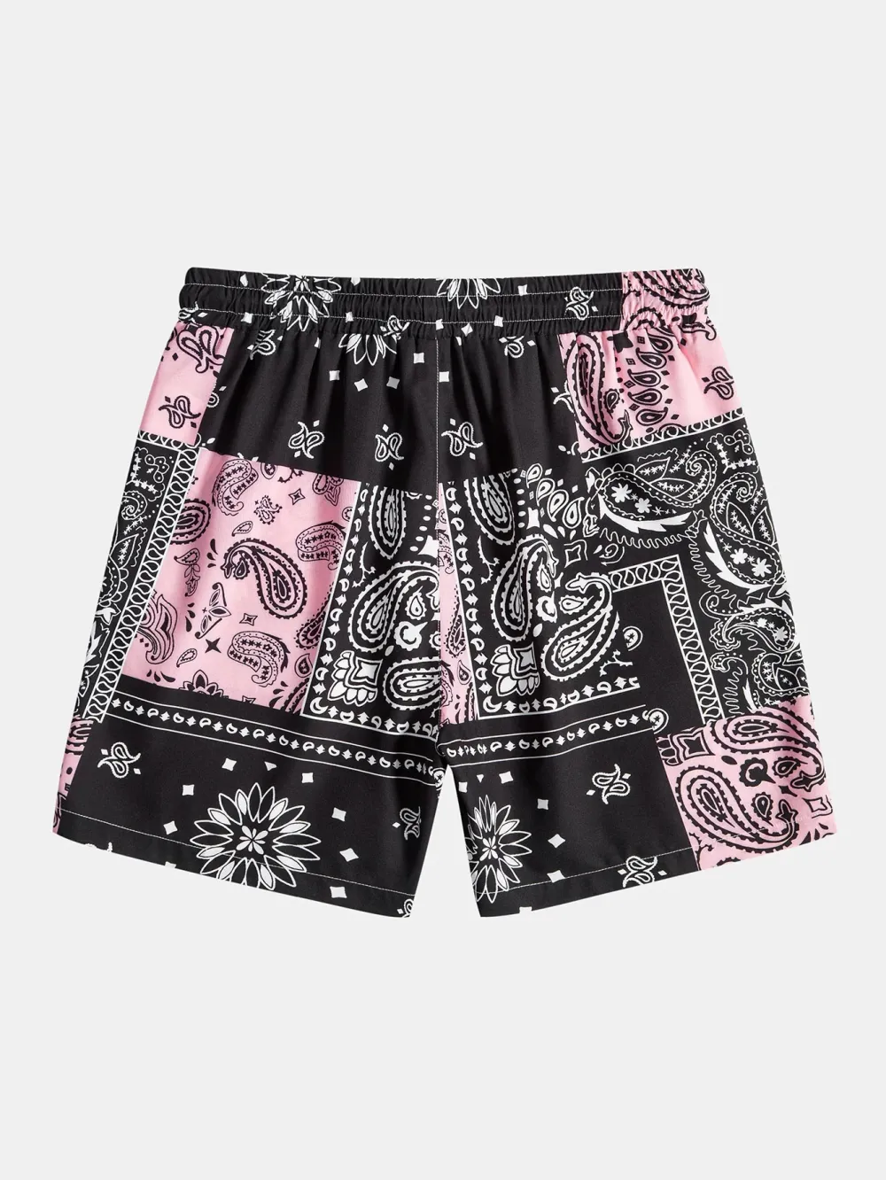 Vintage Print Drawstring Shorts