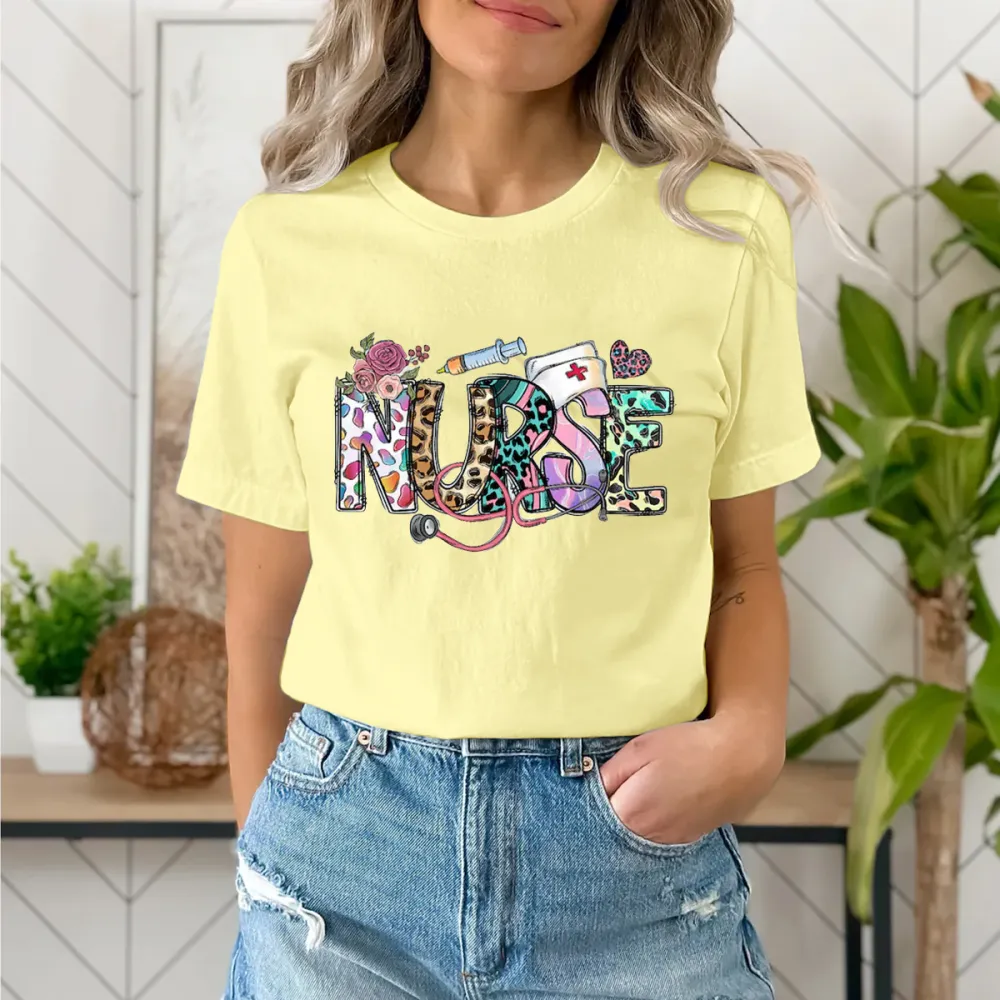 Funny Letter Graphic Casual T-Shirts
