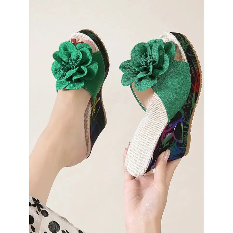 Peep Toe Wedge Sandals