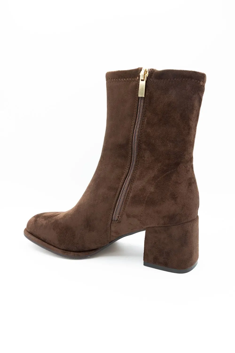 Refined Suede Zip Entry Ankle Bootie